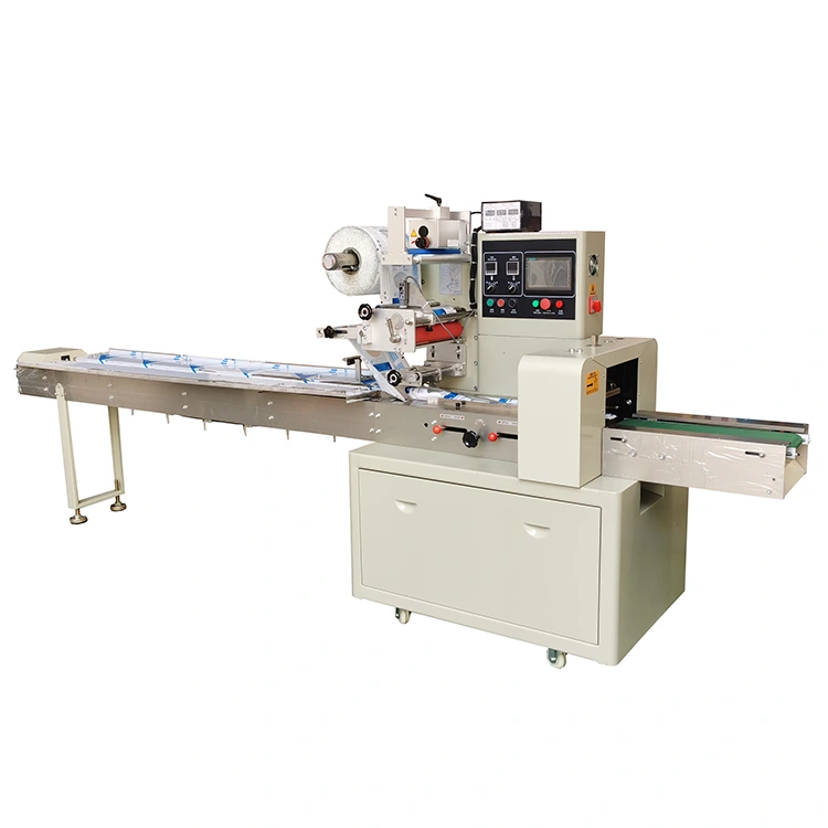 Máquina automática de embalagem de fluxo de alimentação de filme superior