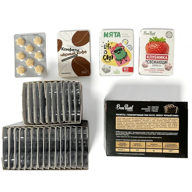 Empresa russa-----Blister automático de açúcar de café com linha de máquina de encadernação de caixa de tamanho diferente